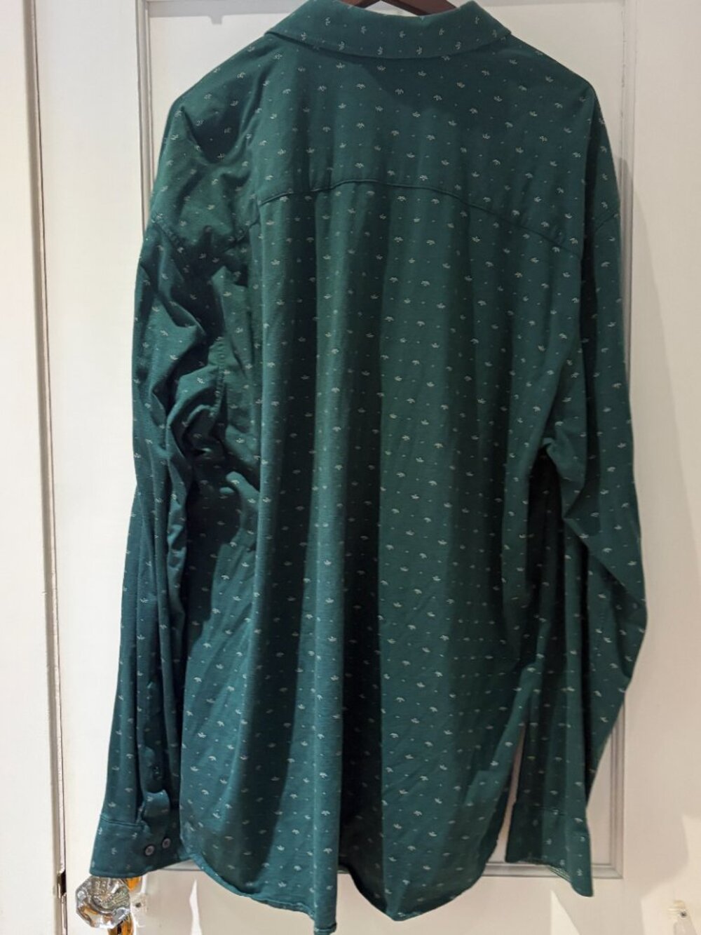 Buttercloth Long Sleeve Button Down Green Shirt Size 3XL Geometric Print - Picture 7 of 9
